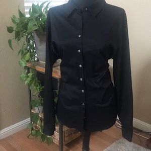 Black button up blouse